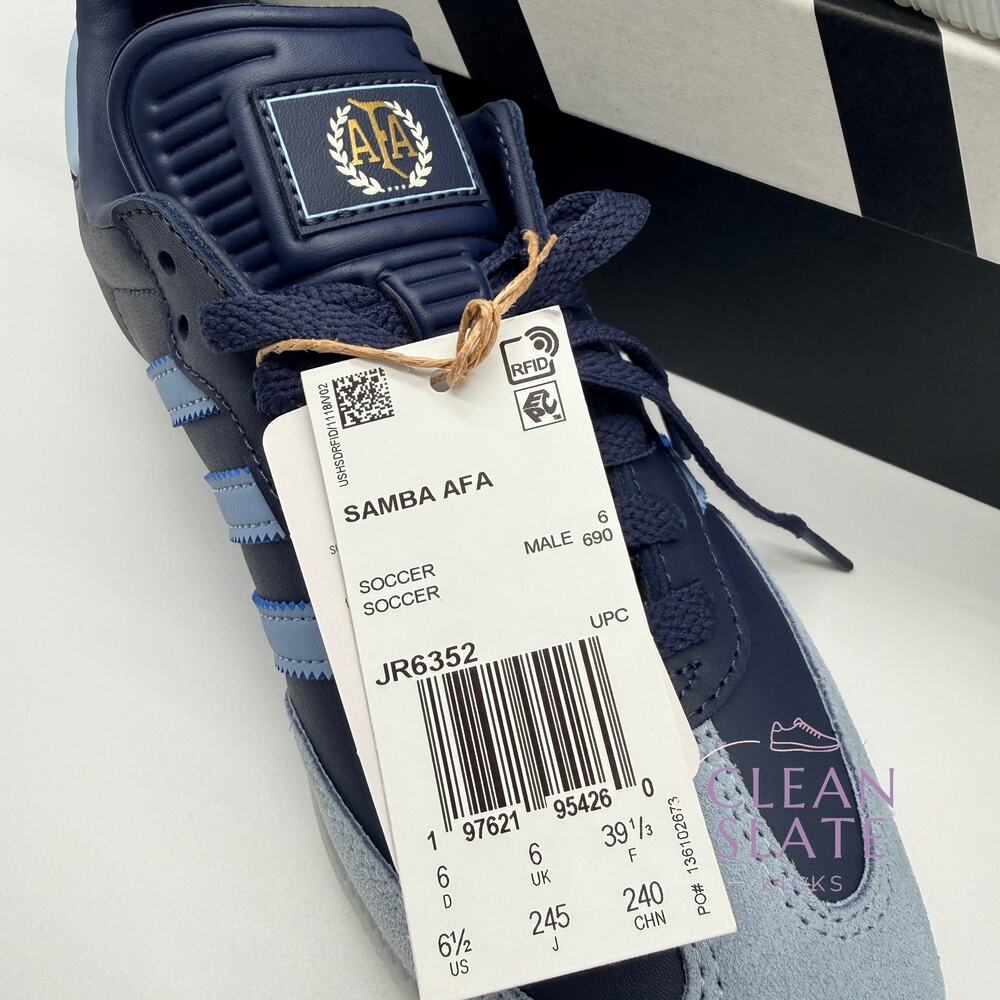 Adidas Samba AFA Argentina 50th JR6352 Shadow Navy Gold Men's 6.5 NIB - Picture 2 of 9